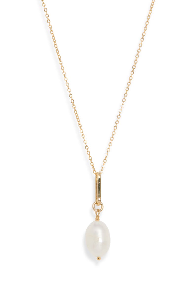 Set & Stones Sadie Freshwater Baroque Pearl Pendant Necklace, Main, color, Gold