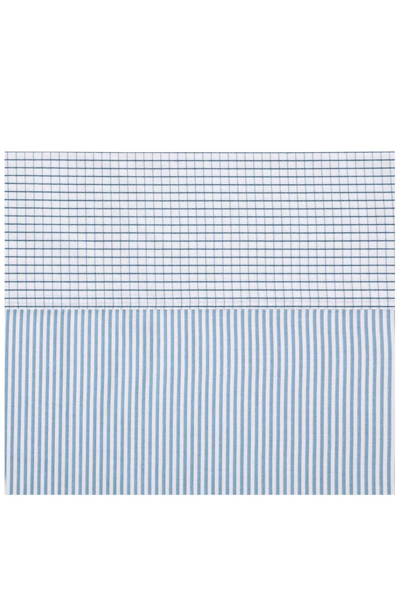 Williamstown Stripe Cotton Percale Sheet Set, Alternate, color, WHITE/ FEATHER BLUE
