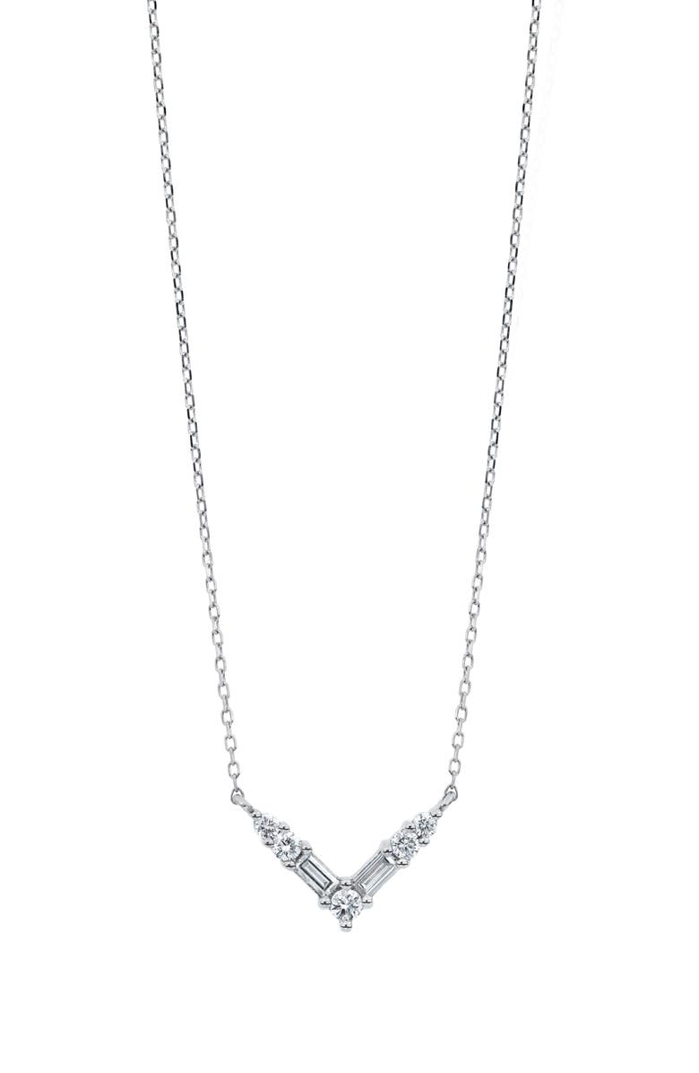 Bony Levy Gatsby Diamond V-Shape Necklace, Main, color, 