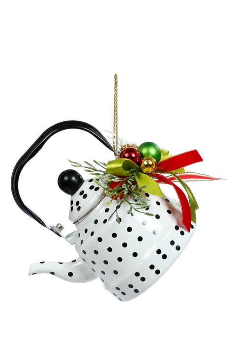 Polkadots Teapot with Deco Ornament