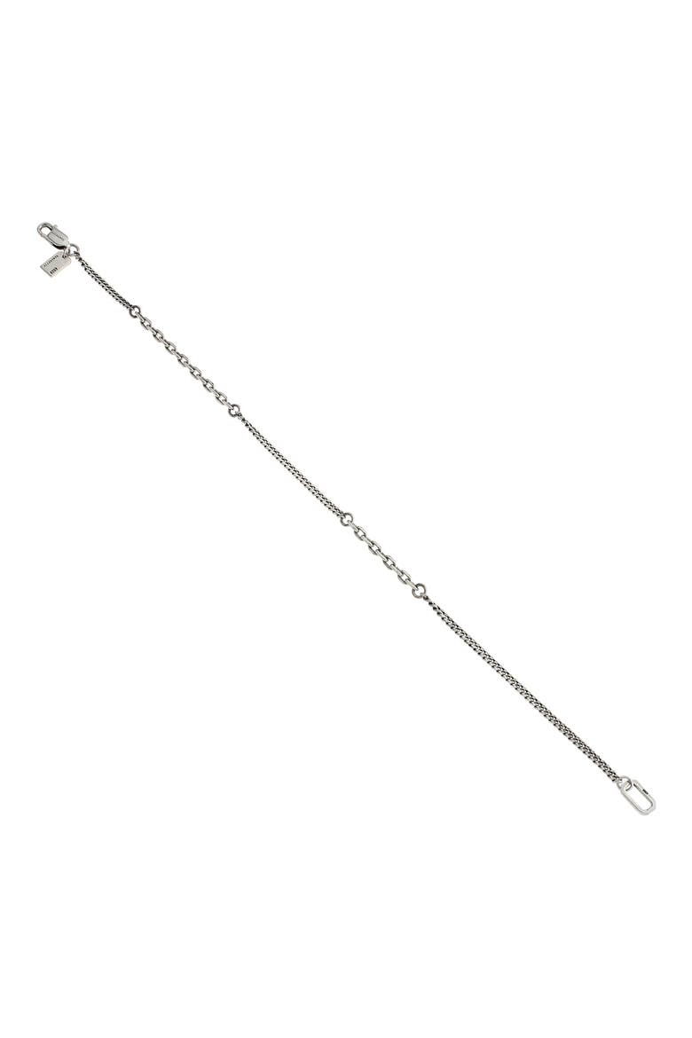 Men's Mixed Chain Flex Bracelet, Alternate, color, WARM SILVER