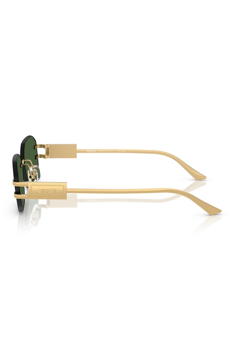 58mm Oval Sunglasses, Alternate, color, GOLD / DARK GREEN