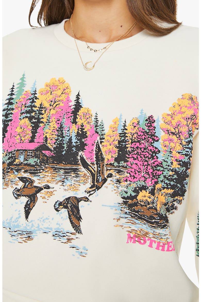 The Camper Embroidered Cotton Sweatshirt, Alternate, color, LAKE SCENE