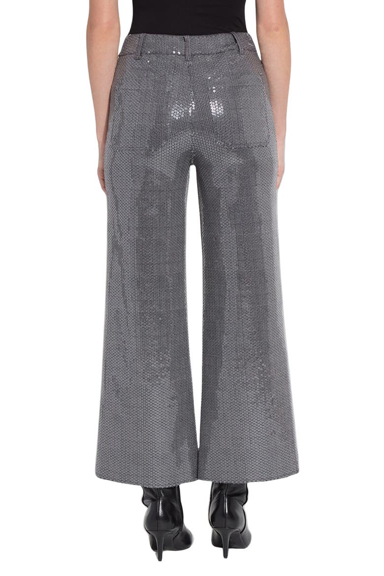 Mireille Sequin High Waist Wide Leg Trousers, Alternate, color, SEQUINED PRINCE OF WALES