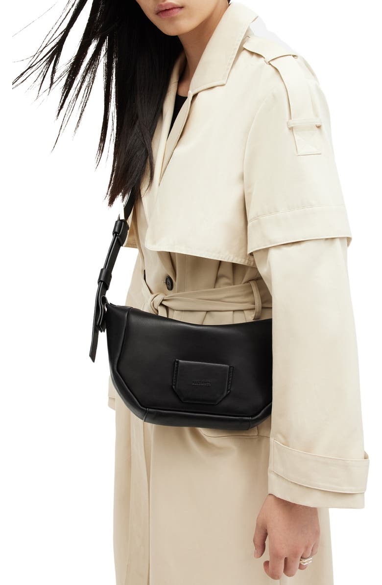 AllSaints Madea Leather Crossbody, Alternate, color,