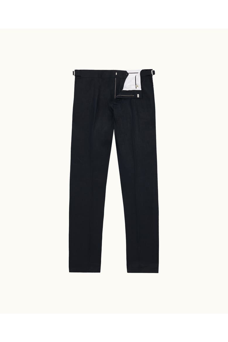 Griffon Lino Tailored Fit Smart Italian Linen Trousers, Alternate, color, NIGHT IRIS