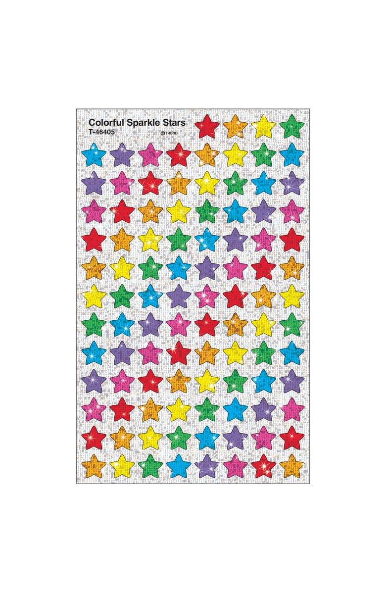 TREND SuperShapes Sparkle Stars, 1300 Count Sticker Pack, Alternate, color, Multicolored
