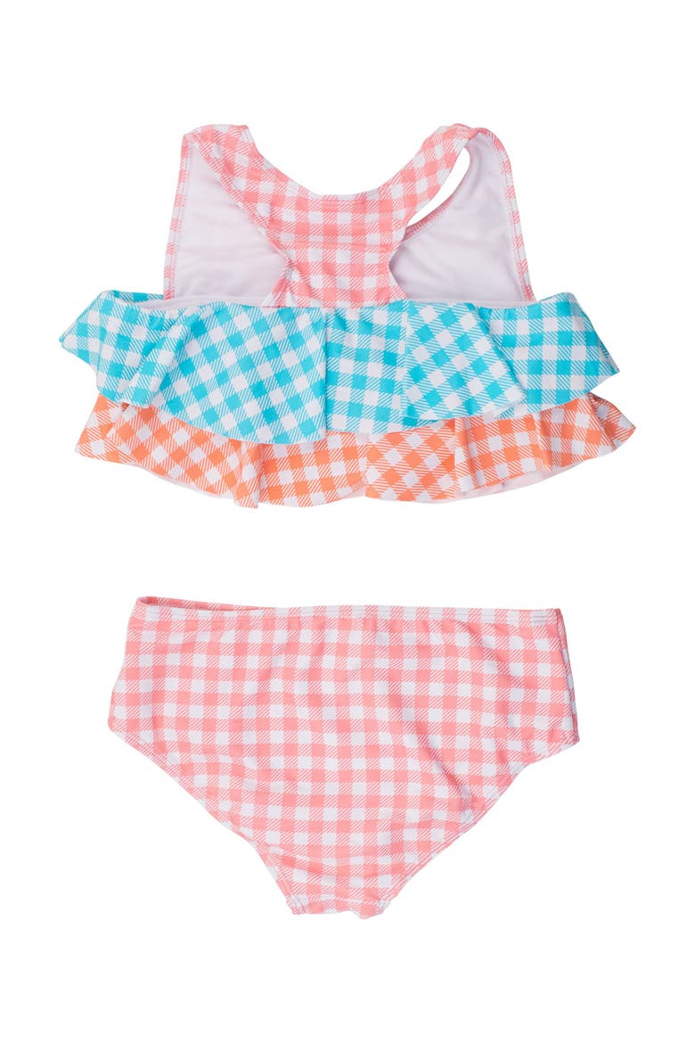 Toddler Girls Flounce Bikini, Alternate, color, Seaside Gingham Color Block