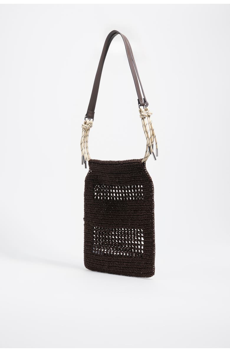 Bimba y Lola Soft Paper Mini Bag, Alternate, color, Chocolate