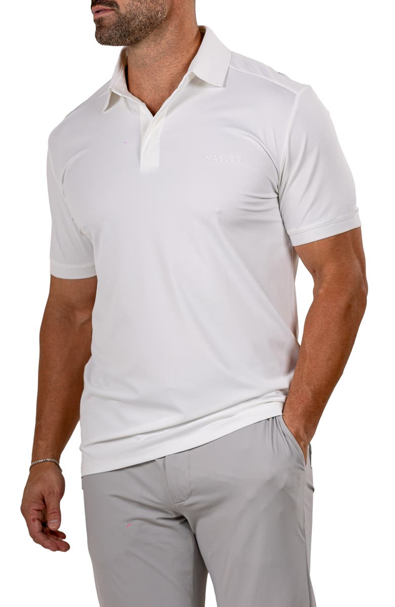 Maceoo Marthyr0019 White Golf Polo, Alternate, color, White