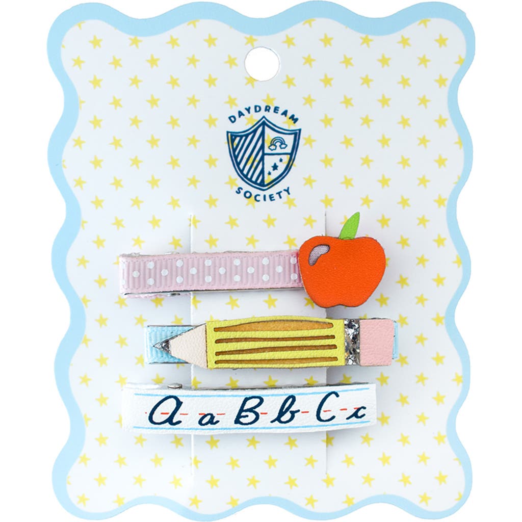 Jollity & Co . Smarty Pants Abc Hair Bar Clip Set In Multi