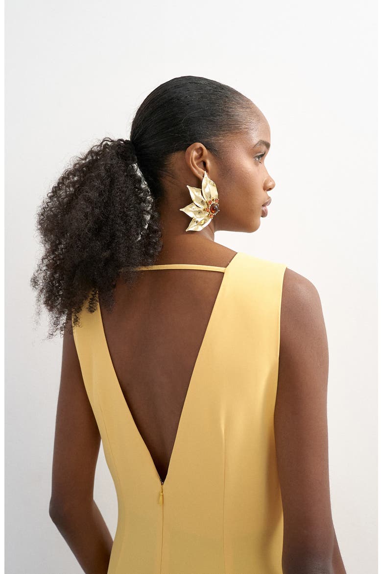 V-Neck Maxi Dress, Alternate, color, YELLOW