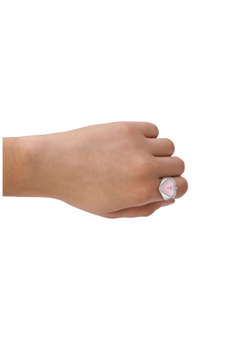 Heart Watch Ring, Alternate, color, SILVER