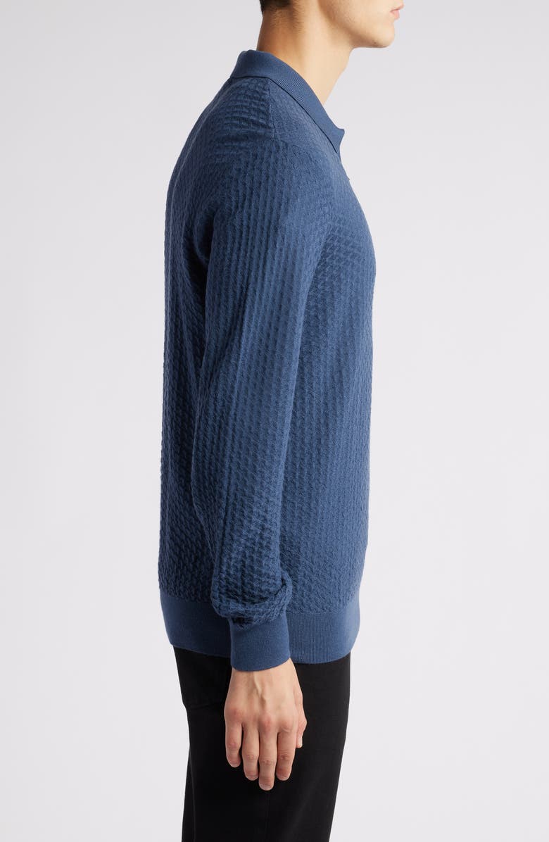 Emporio Armani Textured Wool Quarter Zip Sweater, Alternate, color,