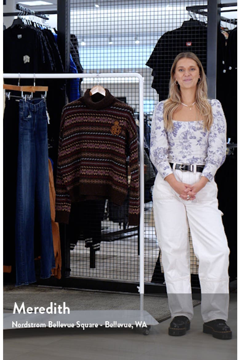 Fair Isle Wool Blend Turtleneck Sweater video