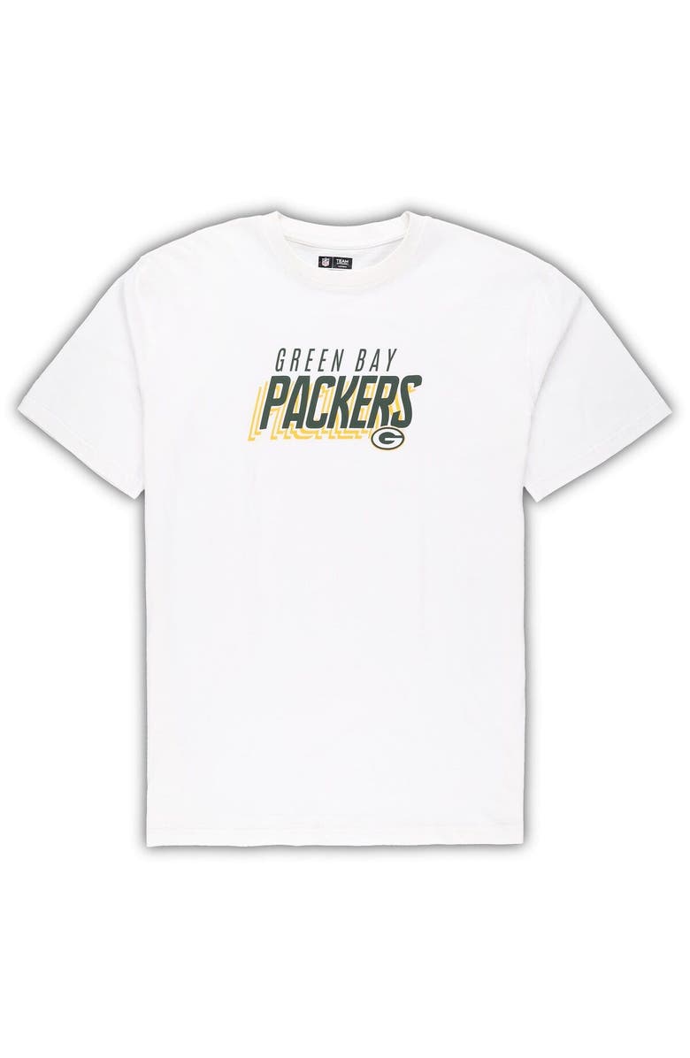 CONCEPTS SPORT Men's Concepts Sport White/Charcoal Green Bay Packers Big & Tall T-Shirt and Shorts Set, Alternate, color, White