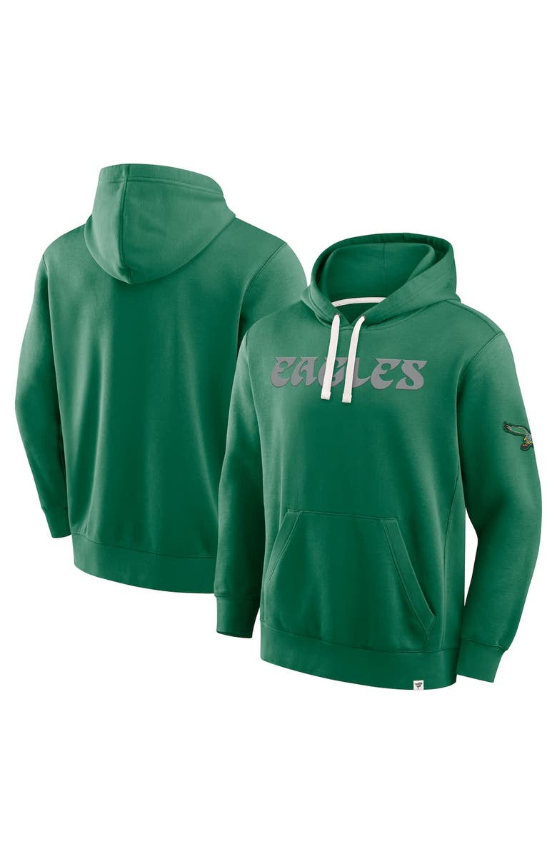 FANATICS Men's Fanatics Kelly Green Philadelphia Eagles New Horizons Heritage Pullover Hoodie, Alternate, color, Kelly Green