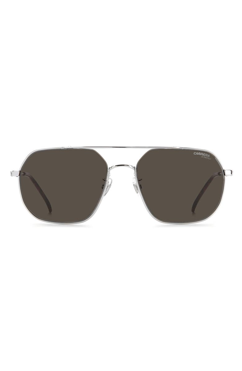 Carrera Eyewear 58mm Aviator Sunglasses, Main, color, 