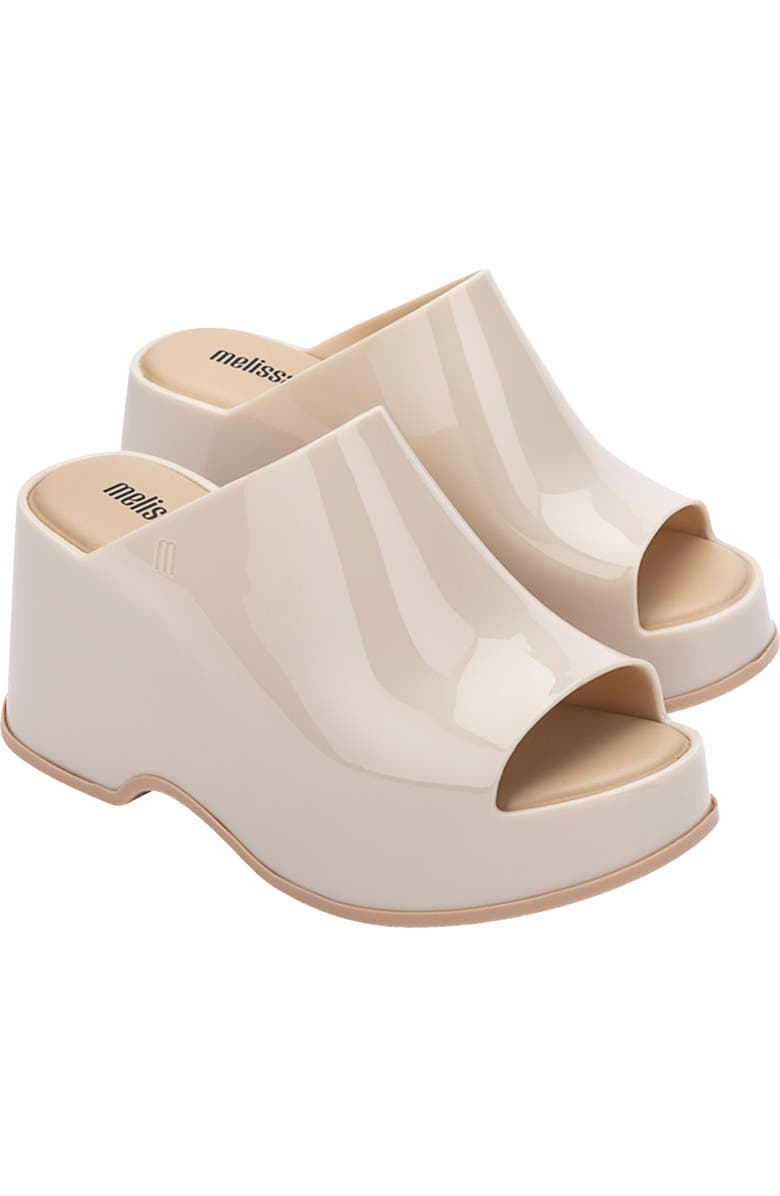 Melissa Patty Platform Slide Sandal, Main, color, Beige