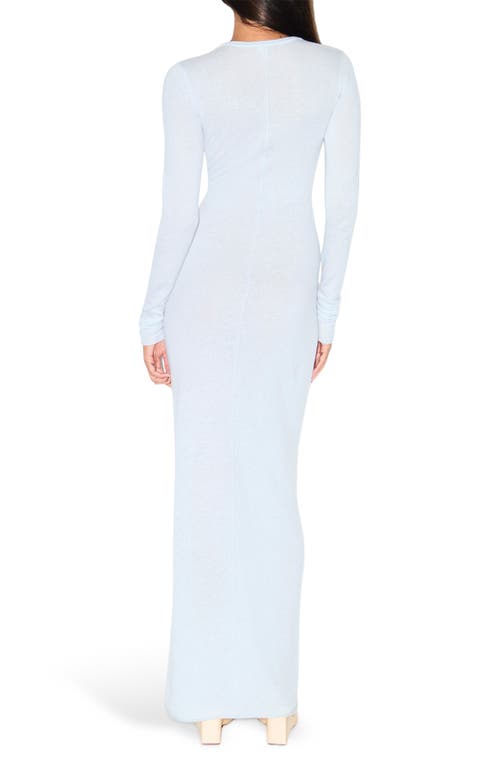 Skims Featherweight Cashmere Long Sleeve Maxi Dress In White