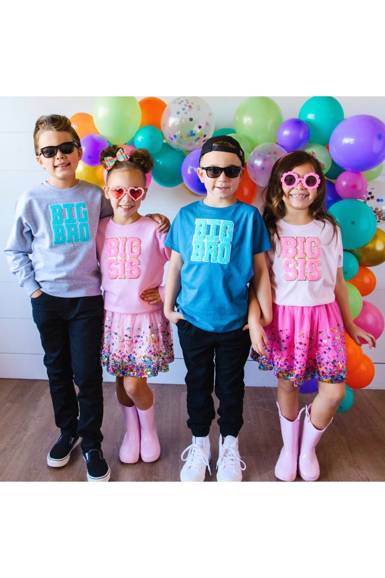 Big Sis Patch Sweatshirt, Alternate, color, Pink