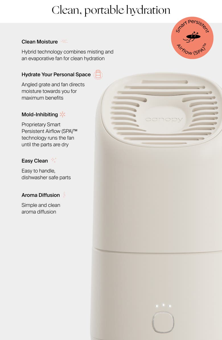 CANOPY Portable Humidifier, Alternate, color, Moonstruck