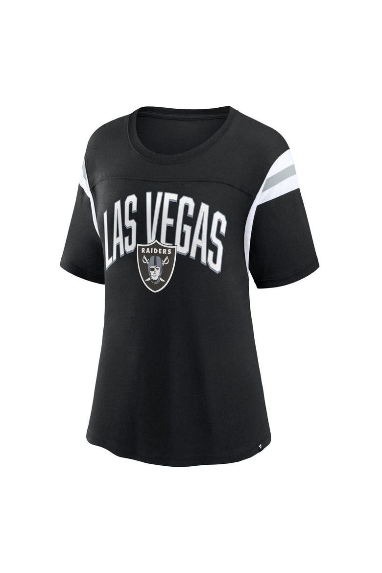 Women's Fanatics Branded Black Las Vegas Raiders Earned Stripes T-Shirt, Alternate, color, Black