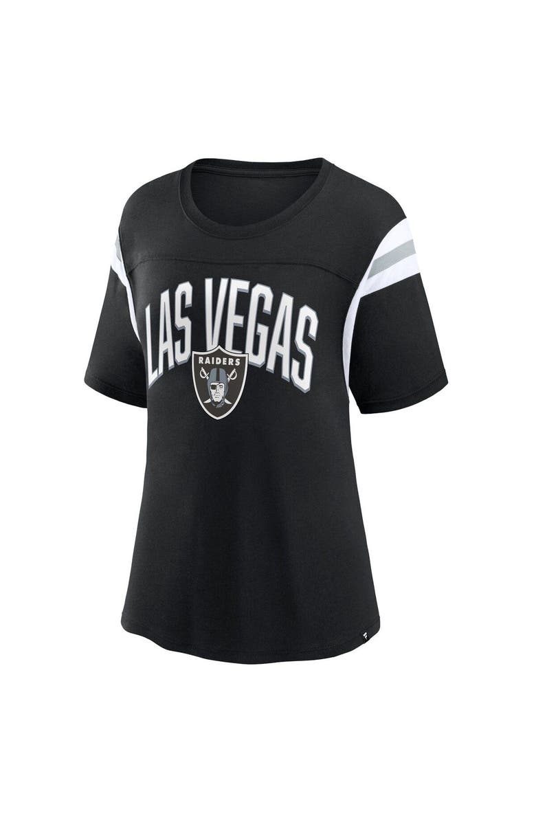 FANATICS Women's Fanatics Branded Black Las Vegas Raiders Earned Stripes T-Shirt, Alternate, color, Black