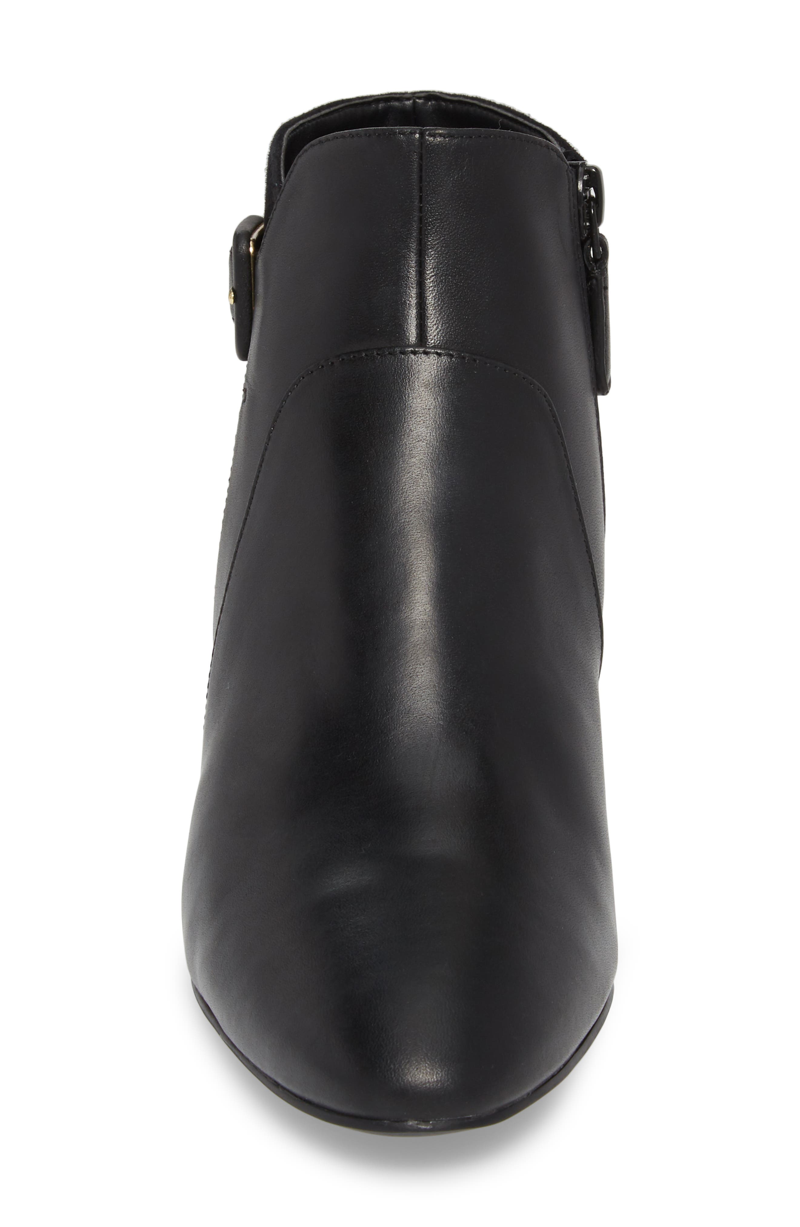 Sylvia Waterproof Bootie, Alternate, color, BLACK LEATHER