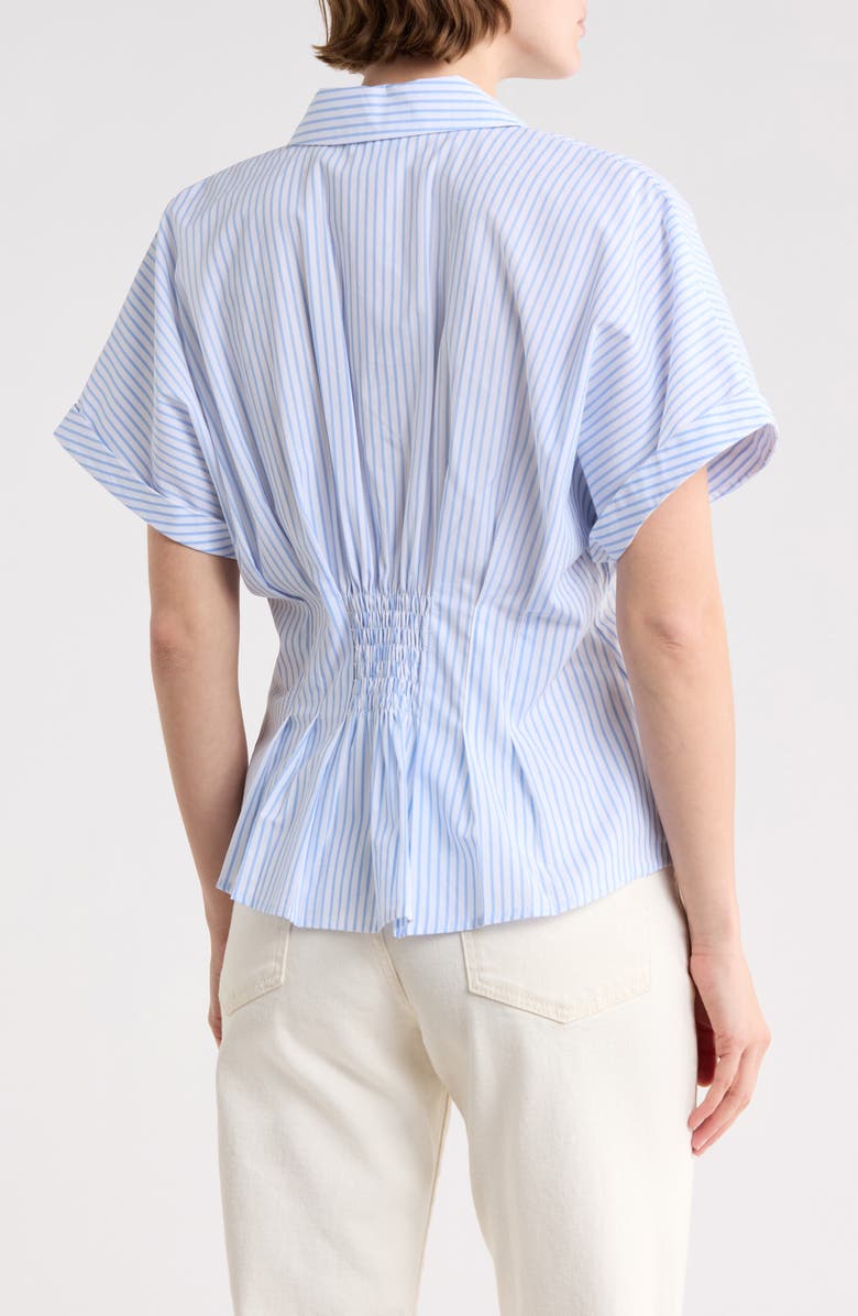 CeCe Pleat Waist Top, Alternate, color, New Ivory