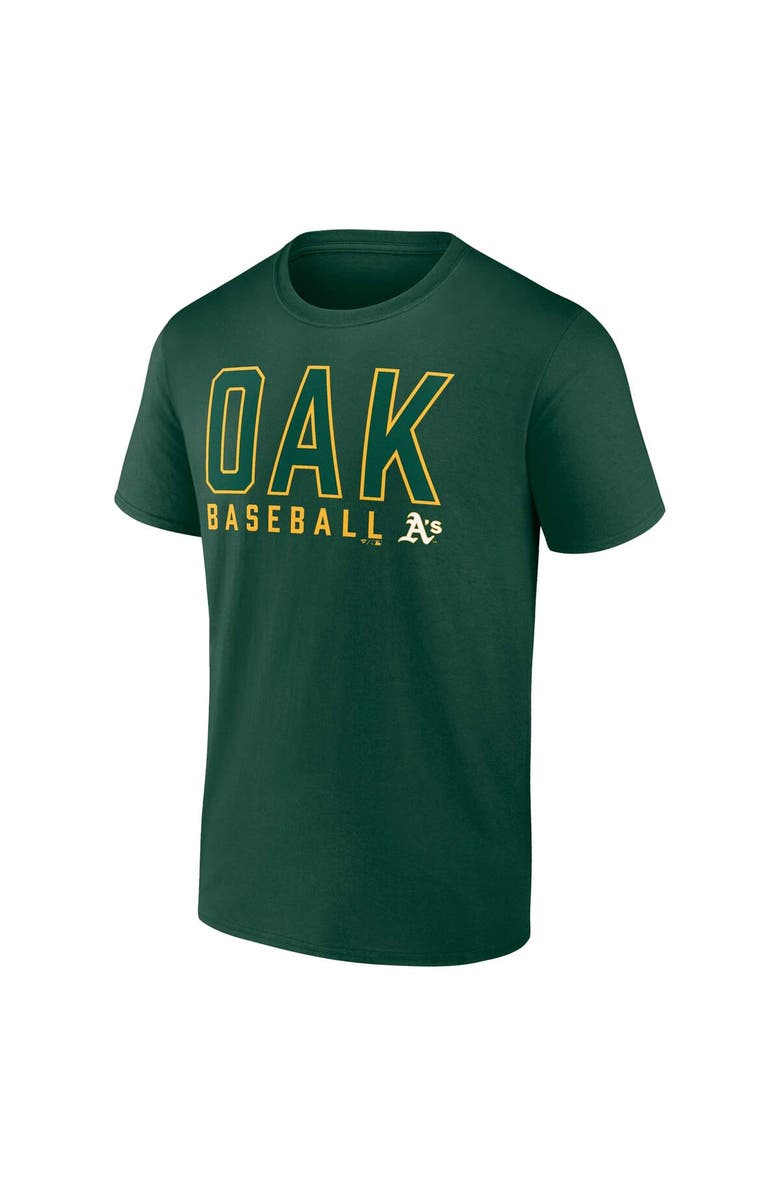FANATICS Men's Fanatics Branded Green/White Oakland Athletics Two-Pack Combo T-Shirt Set, Alternate, color, 