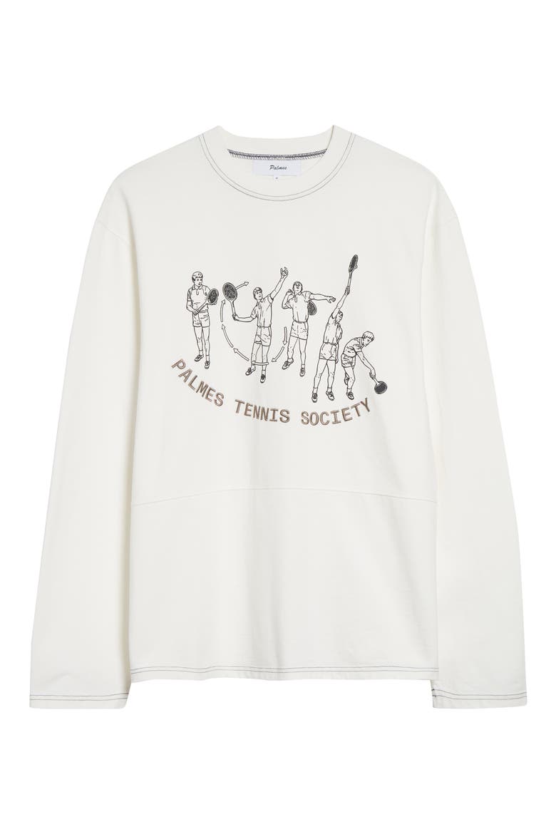 Practice Tennis Long Sleeve Graphic T-Shirt, Alternate, color, OFF WHITE