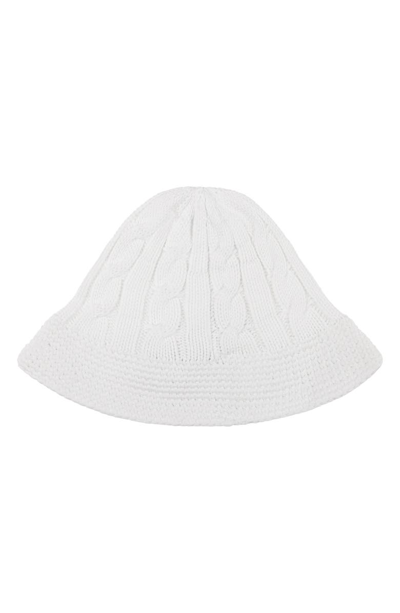 Polo Ralph Lauren Cable Stitch Bucket Hat, Alternate, color, White