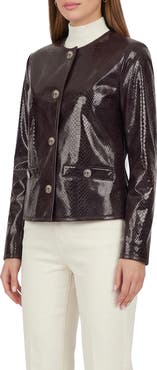 GORSKI Genuine Metis Suede Pythn Printed Jacket