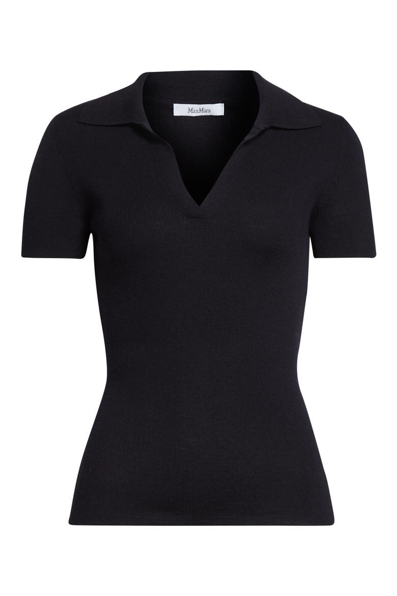 Albero Virgin Wool Rib Polo Sweater, Alternate, color, ULTRAMARINE