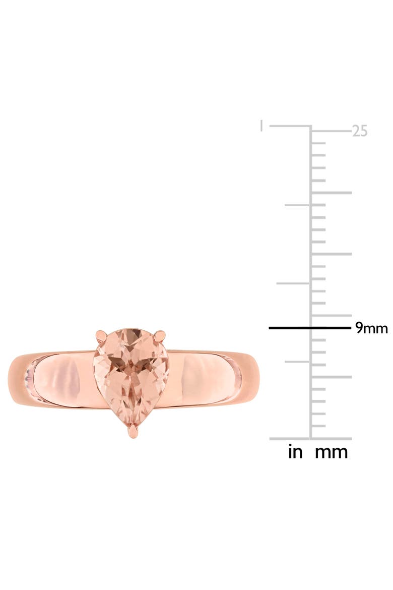 Morganite Teardrop Solitaire Ring 14k, Alternate, color, Morganite