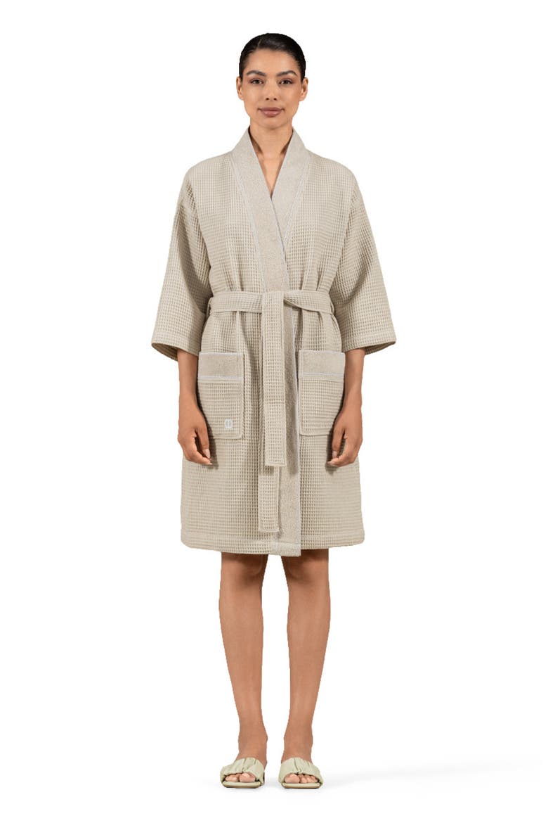 Sauners Unisex Bathrobe, Alternate, color, Beige