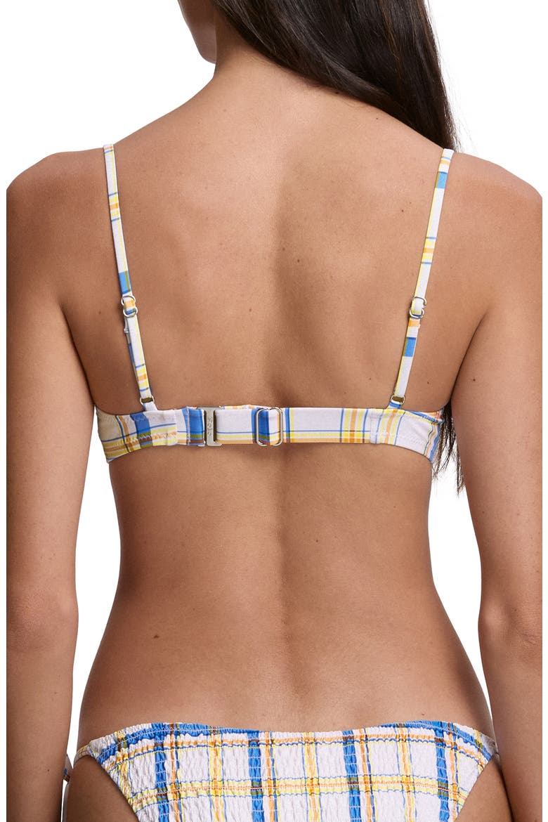 Underwire Balconette Bikini Top, Alternate, color, WHITE/ BLUE MULTI