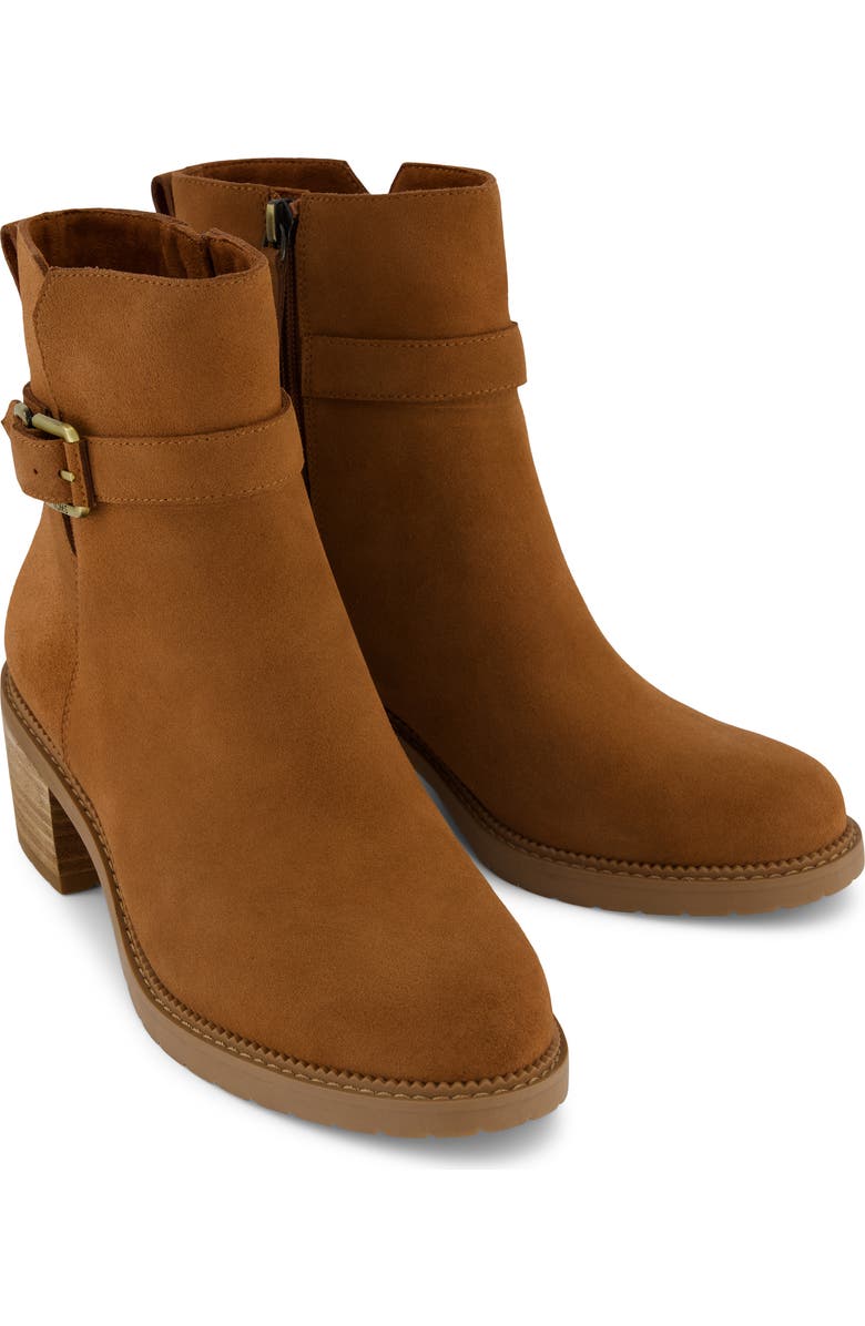 TOMS Hailey Buckle Bootie, Main, color, Brown