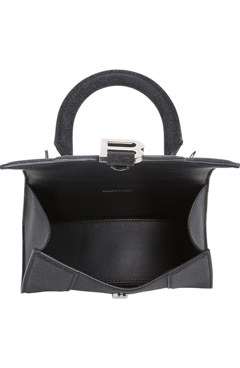 Balenciaga Extra Small Hourglass Sparkle Top Handle Bag, Alternate, color,