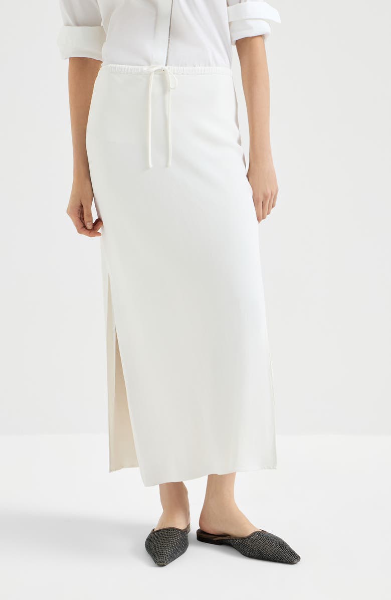 Brunello Cucinelli Fluid skirt, Main, color, White