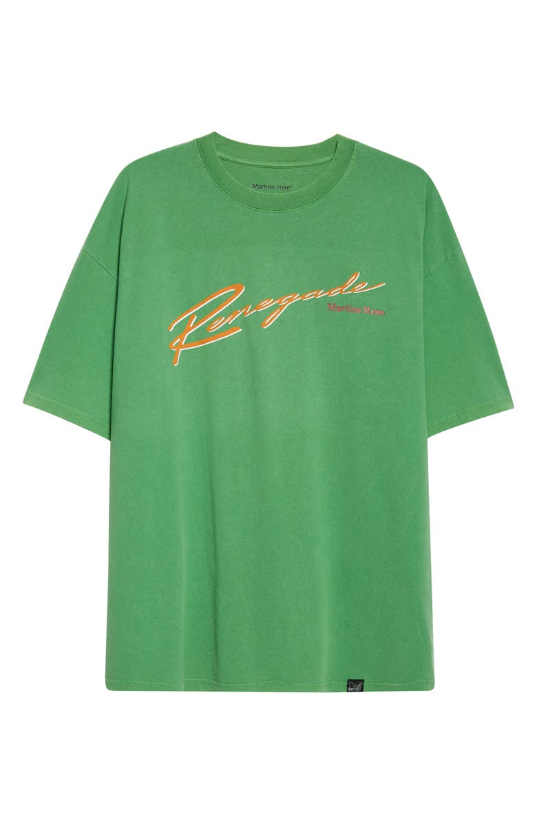 Martine Rose Oversize Graphic T-Shirt, Alternate, color, Green