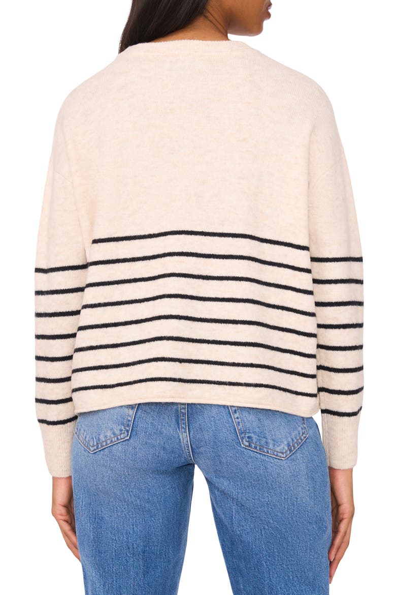 Stripe Sweater, Alternate, color, MALTED/ RICH BLACK