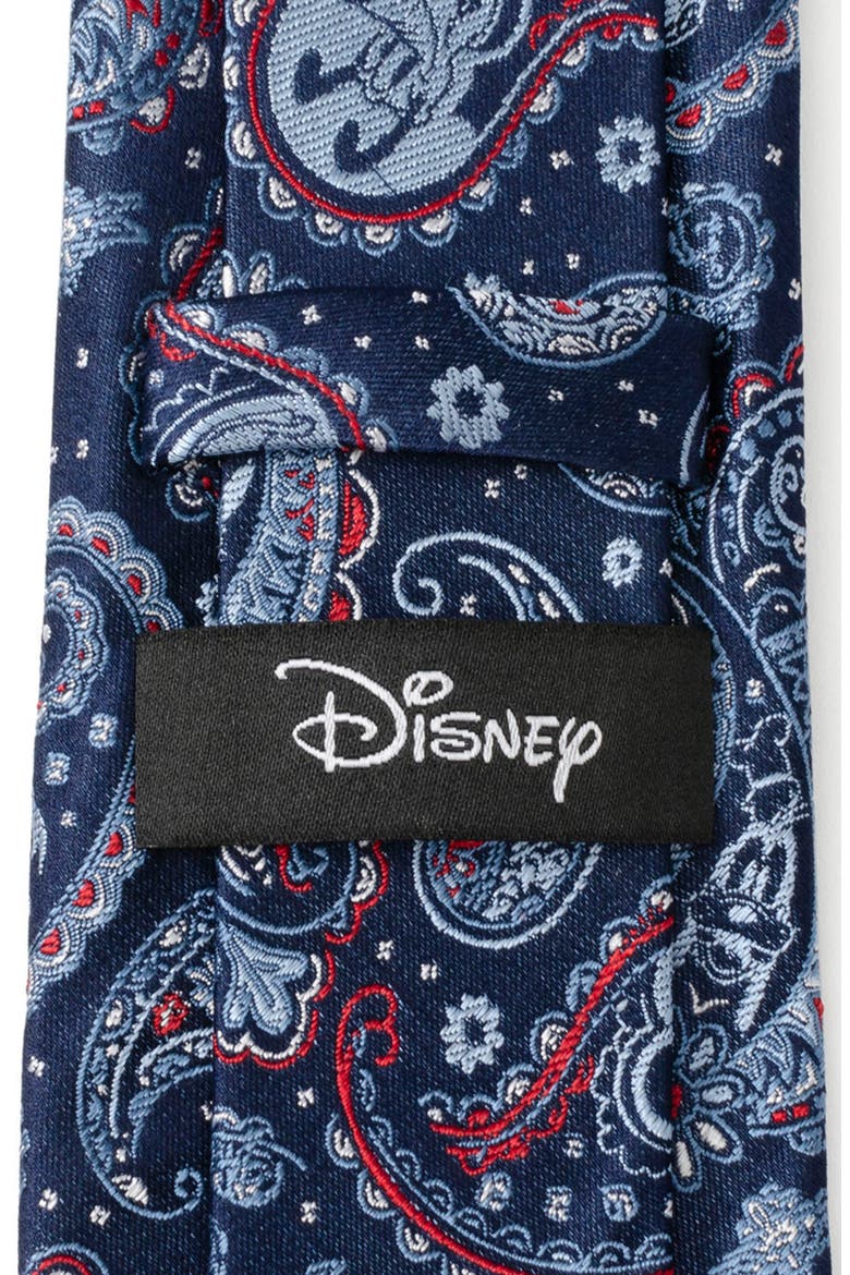 x Disney Mickey & Friends Paisley Silk Tie, Alternate, color, NAVY