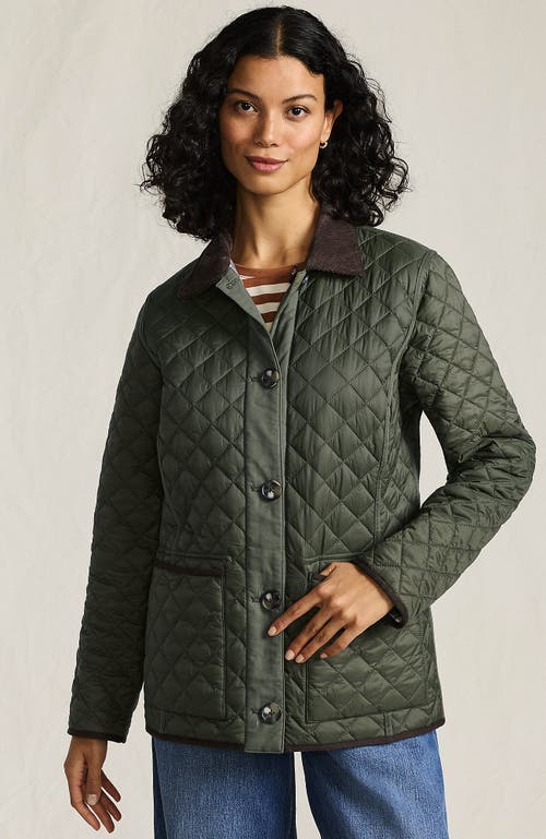 Lands' End Reversible Barn Quilted Jacket In Green