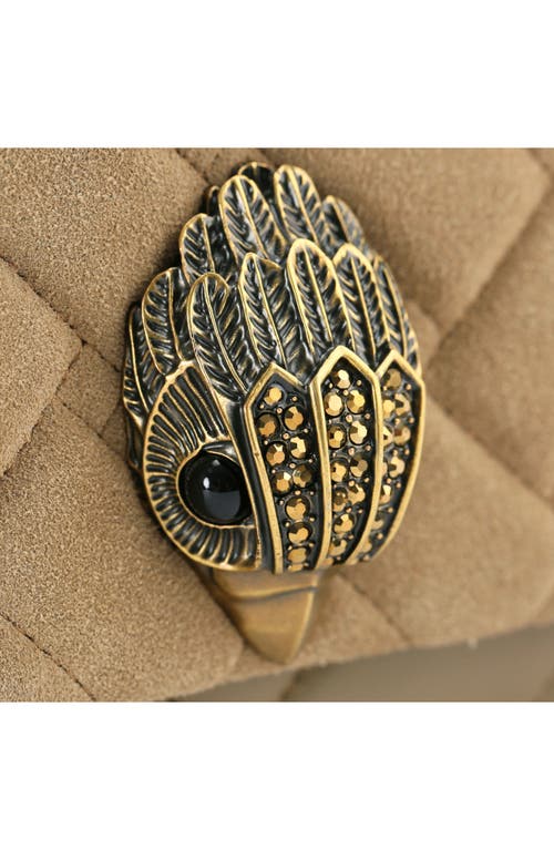 Kurt Geiger London Mini Kensington Quilted Leather Convertible Crossbody Bag In Brown