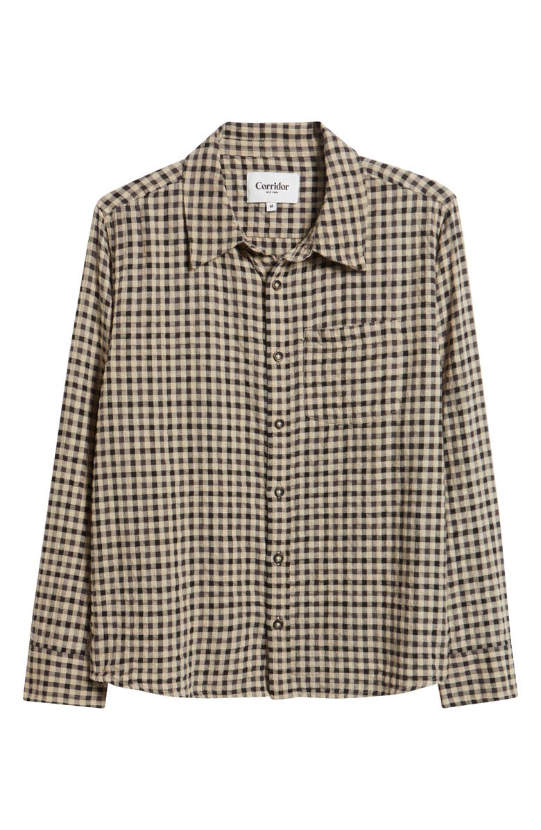 Corridor Fall Check Button-Up Shirt, Main, color, Natural