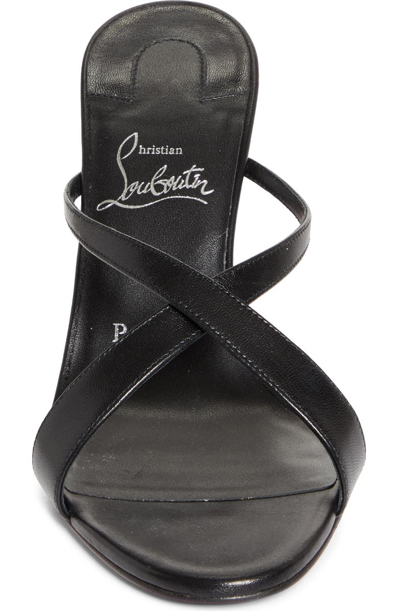 Christian Louboutin Mulazee Slide Sandal, Alternate, color, Black/ Lin Black