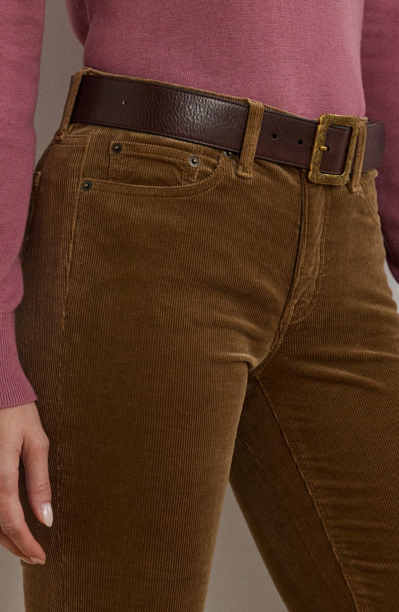 Lauren Ralph Lauren Straight Leg Corduroy Pants, Alternate, color, 