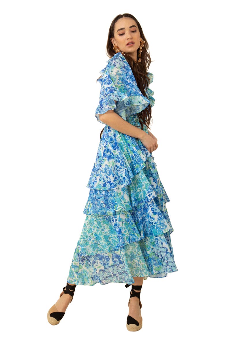 Hale Bob Peyton Tiered Dress, Alternate, color, 